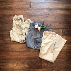 3 Pairs of Boys Khaki Pants in Size 12.
